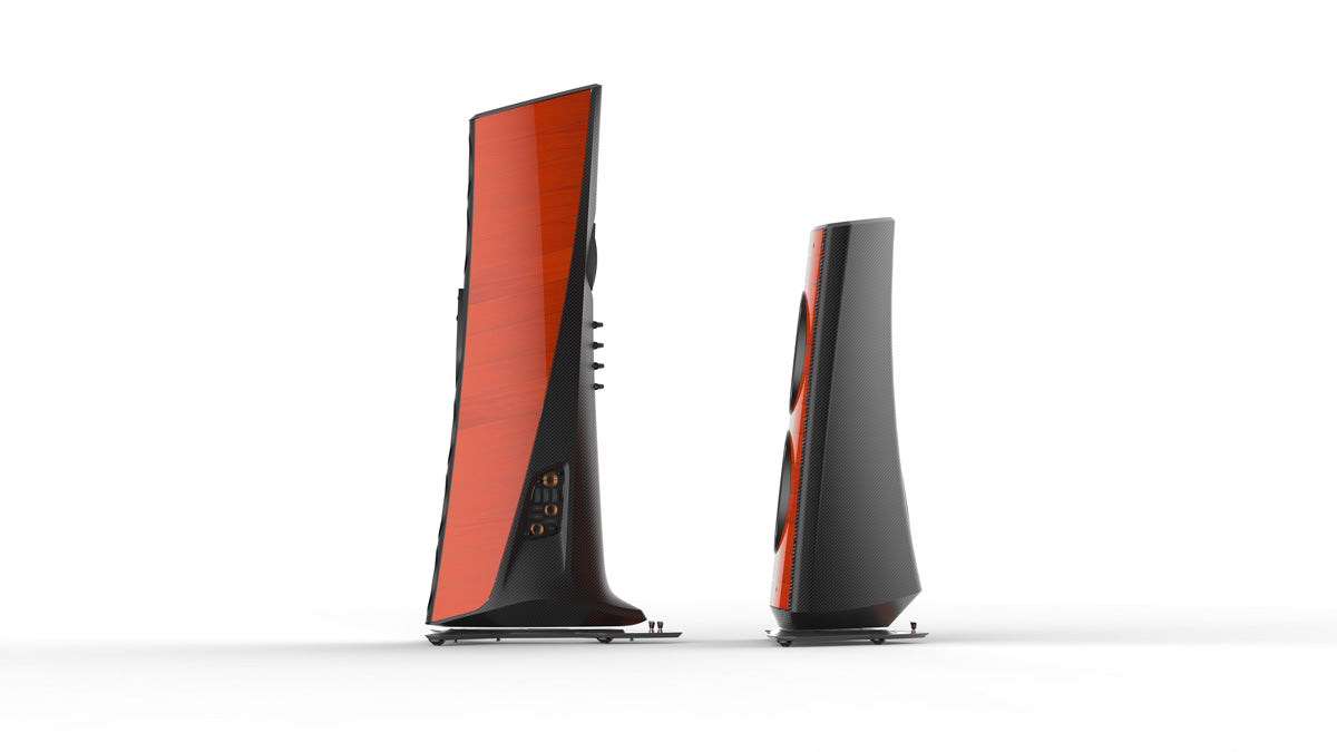 Sonus Faber Suprema in Red Violin High Gloss, side