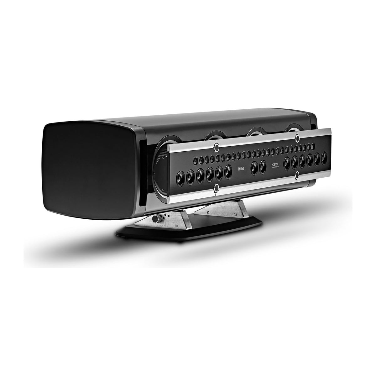McIntosh XCS1.5K in Piano Black, angle left