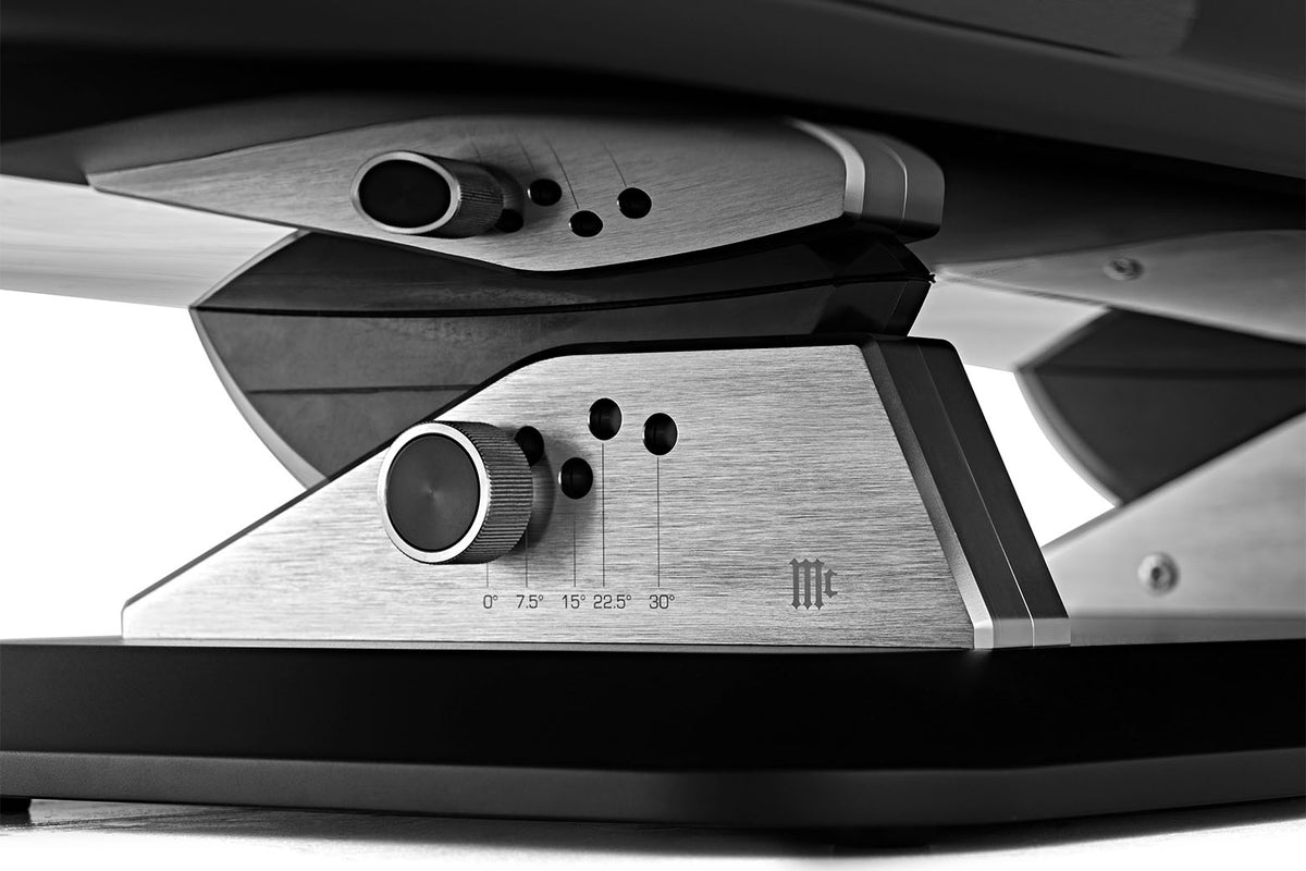 McIntosh XCS1.5K in Piano Black, tilt mechanism detail