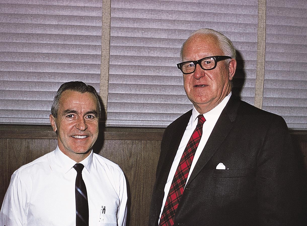 McIntosh founders Gordon J. Gow at left and Frank H. McIntosh at right